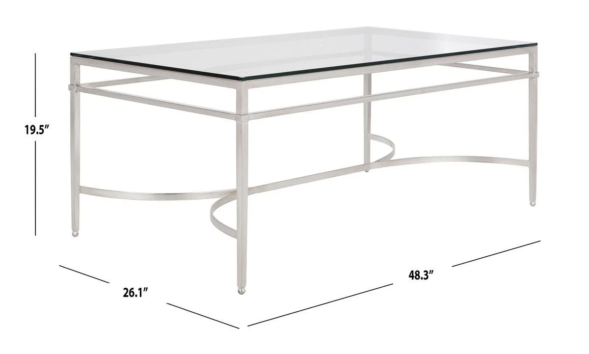 Safavieh Abelard Cocktail Table - Silver - Image 3