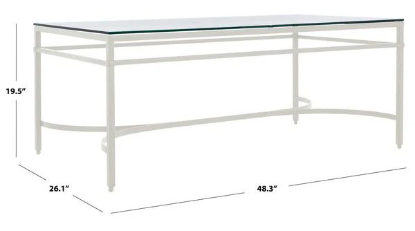 Safavieh Abelard Cocktail Table - White - Image 4