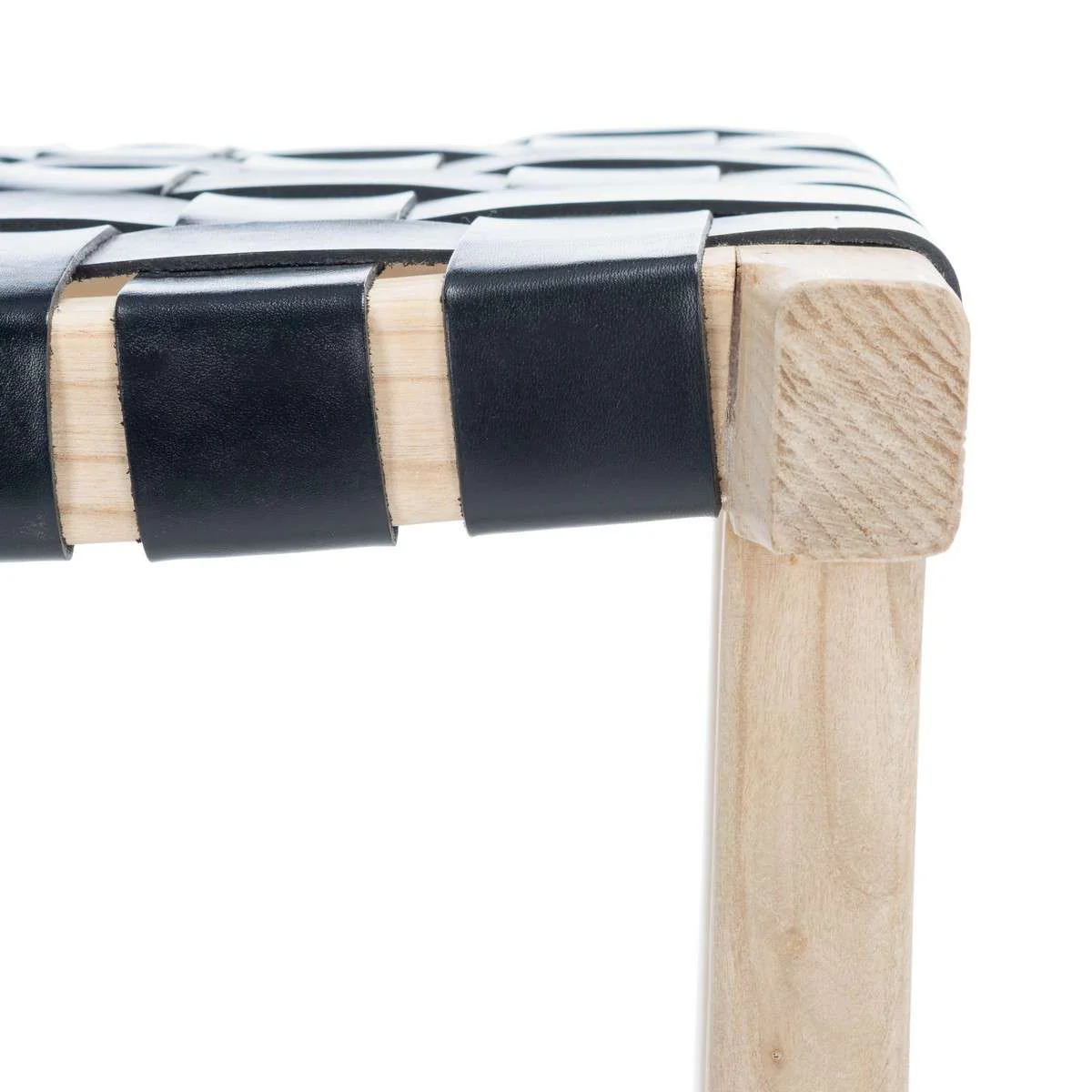 Safavieh Abreu Rectangle Barstool - Black - Image 4