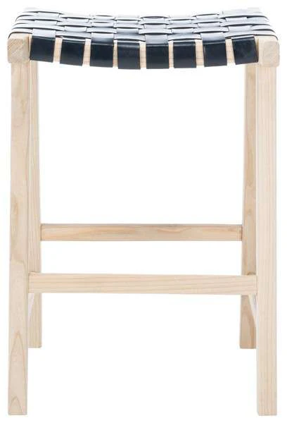 Safavieh Abreu Rectangle Counter Stool - Black - Image 2