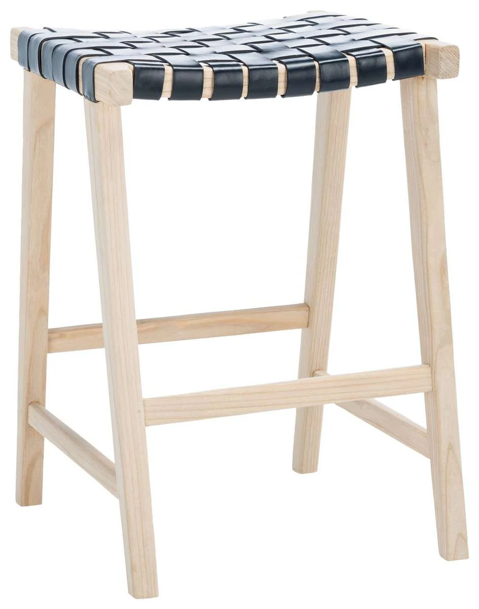 Safavieh Abreu Rectangle Counter Stool - Black - Image 3