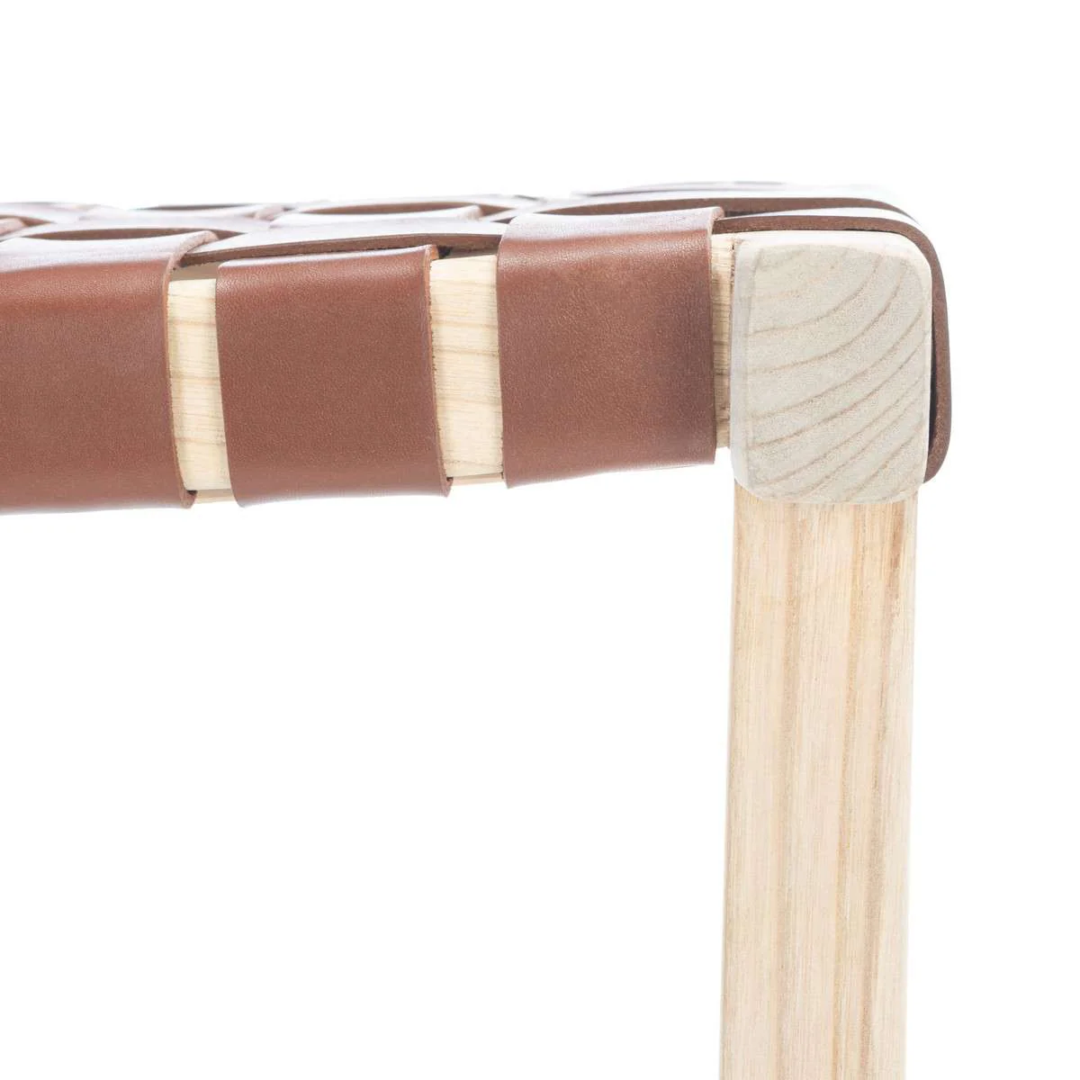 Safavieh Abreu Rectangle Barstool - Cognac - Image 4