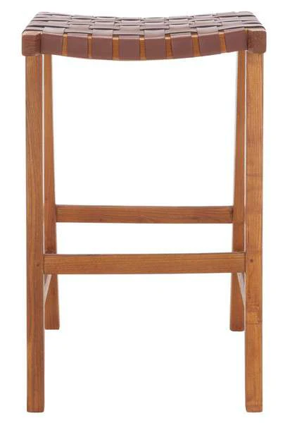 Safavieh Abreu Rectangle Barstool - Cognac - Image 2