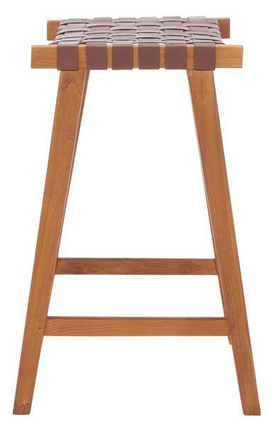 Safavieh Abreu Rectangle Barstool - Cognac - Image 3