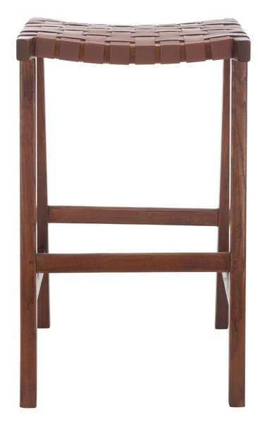 Safavieh Abreu Rectangle Barstool - Cognac - Image 2