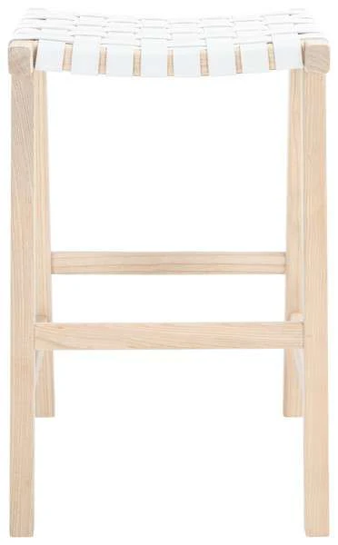 Safavieh Abreu Rectangle Barstool - White - Image 2