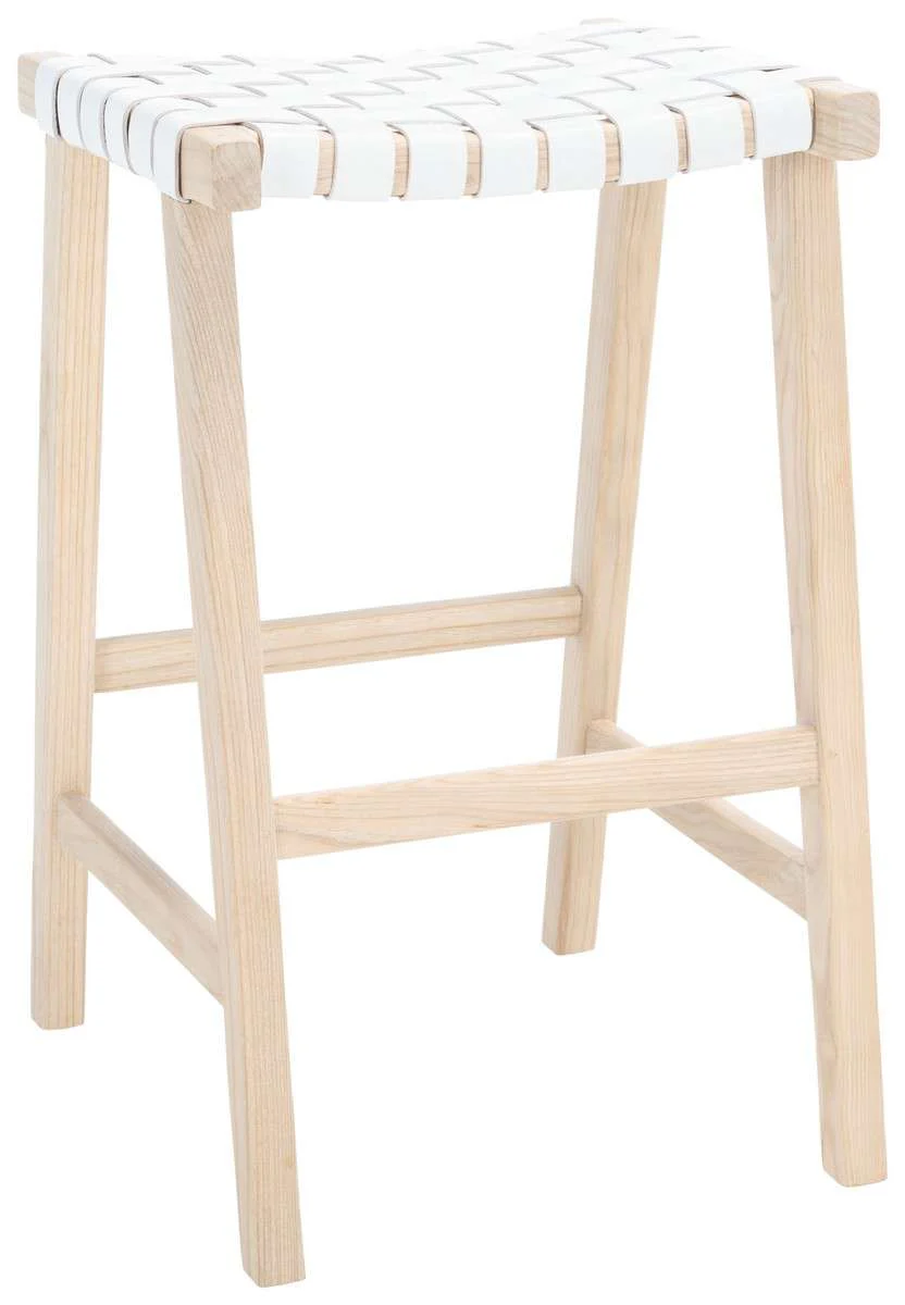 Safavieh Abreu Rectangle Barstool - White - Image 3