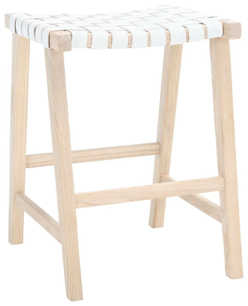 Safavieh Abreu Rectangle Counter Stool - White - Image 3
