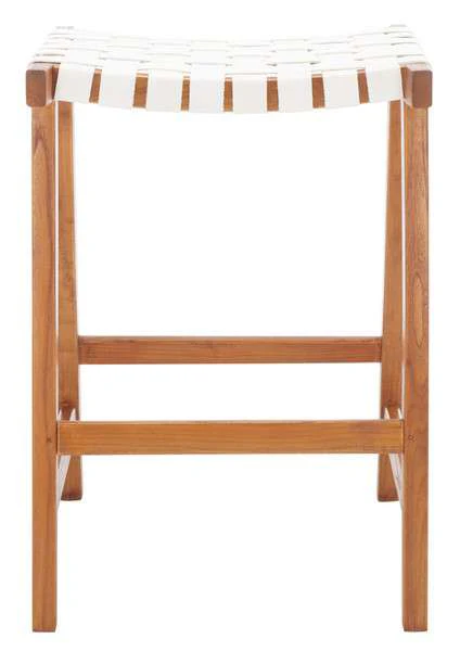 Safavieh Abreu Rectangle Counter Stool - White - Image 2