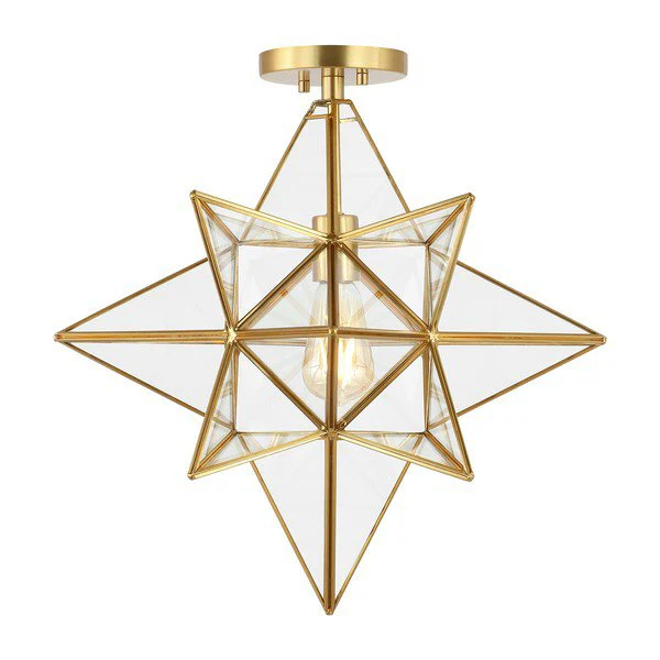 Safavieh Abrielle Flush Mount - Antique Brass - Image 2