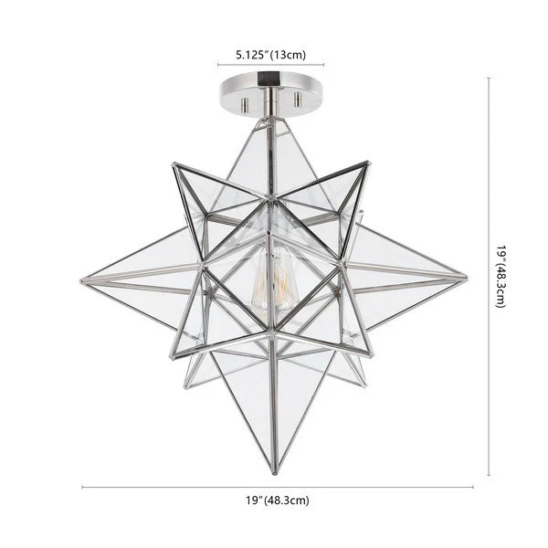 Safavieh Abrielle Flush Mount - Brushed Nickel - Image 3