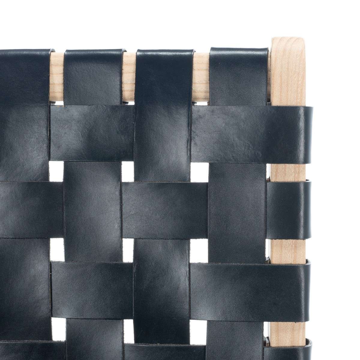 Safavieh Adah Leather Counter Stool - Black - Image 4