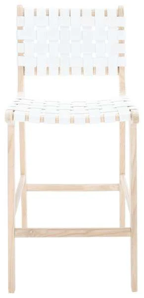 Safavieh Adah Leather Counter Stool - White - Image 2