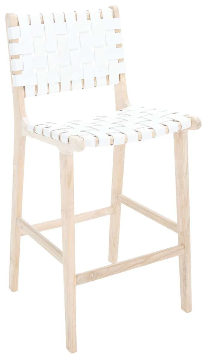 Safavieh Adah Leather Counter Stool - White - Image 3