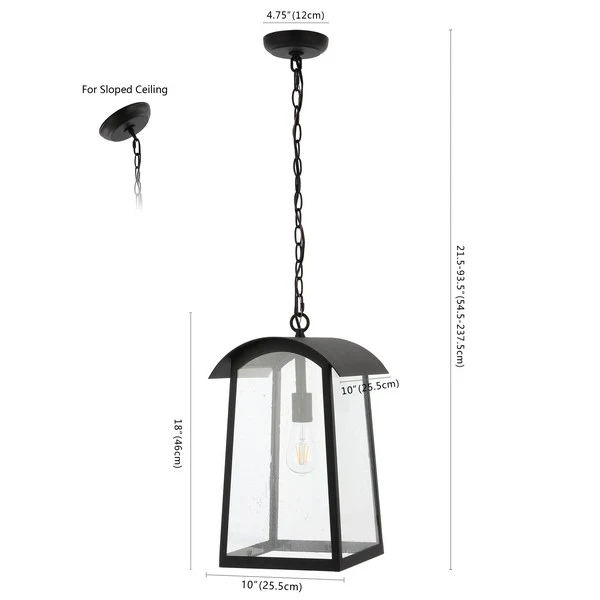 Safavieh Adalai Outdoor Pendant - Black - Image 2