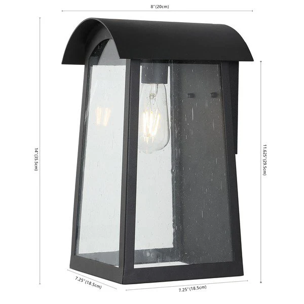 Safavieh Adalai Outdoor Wall Sconce - Black - Image 3
