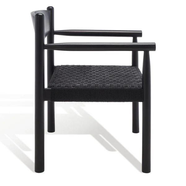 Safavieh Adalee Danish Rope Accent Chai - Black - Image 4