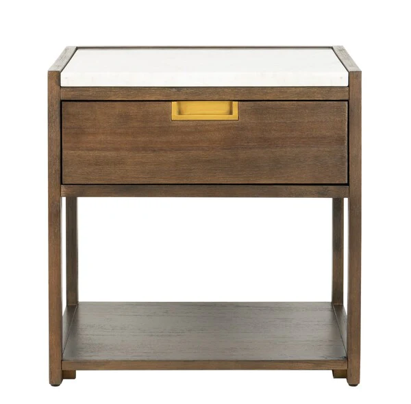 Safavieh Adeline 1 Drawer Nightstand - Dark Chocolate - Image 2