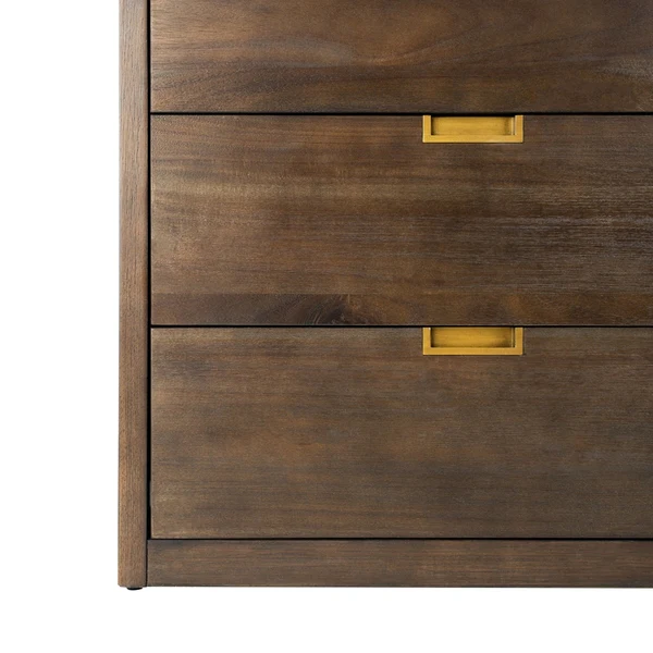 Safavieh Adeline 6 Drawer Dresser - Dark Chocolate - Image 4