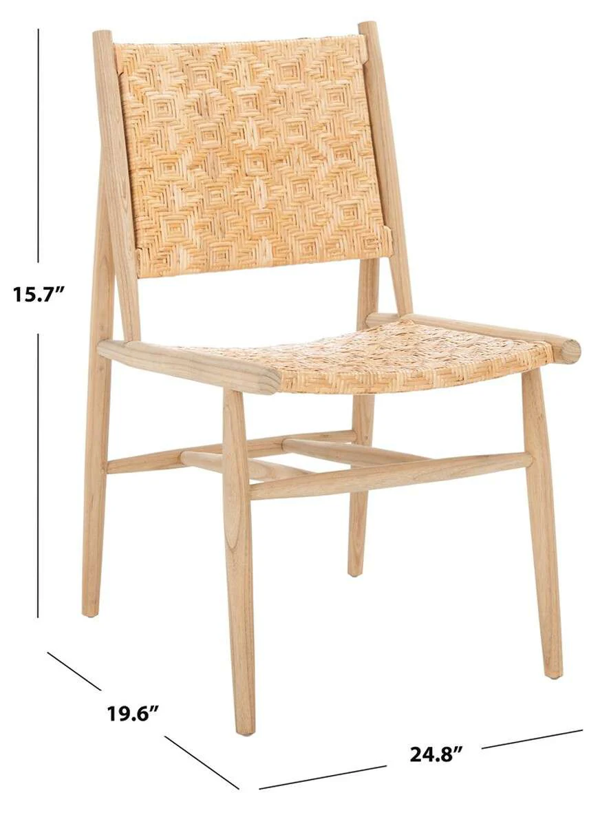 Safavieh Adira Rattan Dining Chair Set Of 2 - All Natural - Image 3