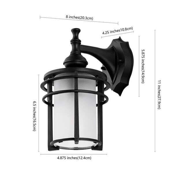 Safavieh Adisyn Outdoor Wall Sconce Set Of 2 - Black - Image 3