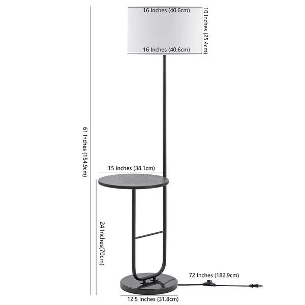 Safavieh Admir Floor Lamp - Black - Image 3