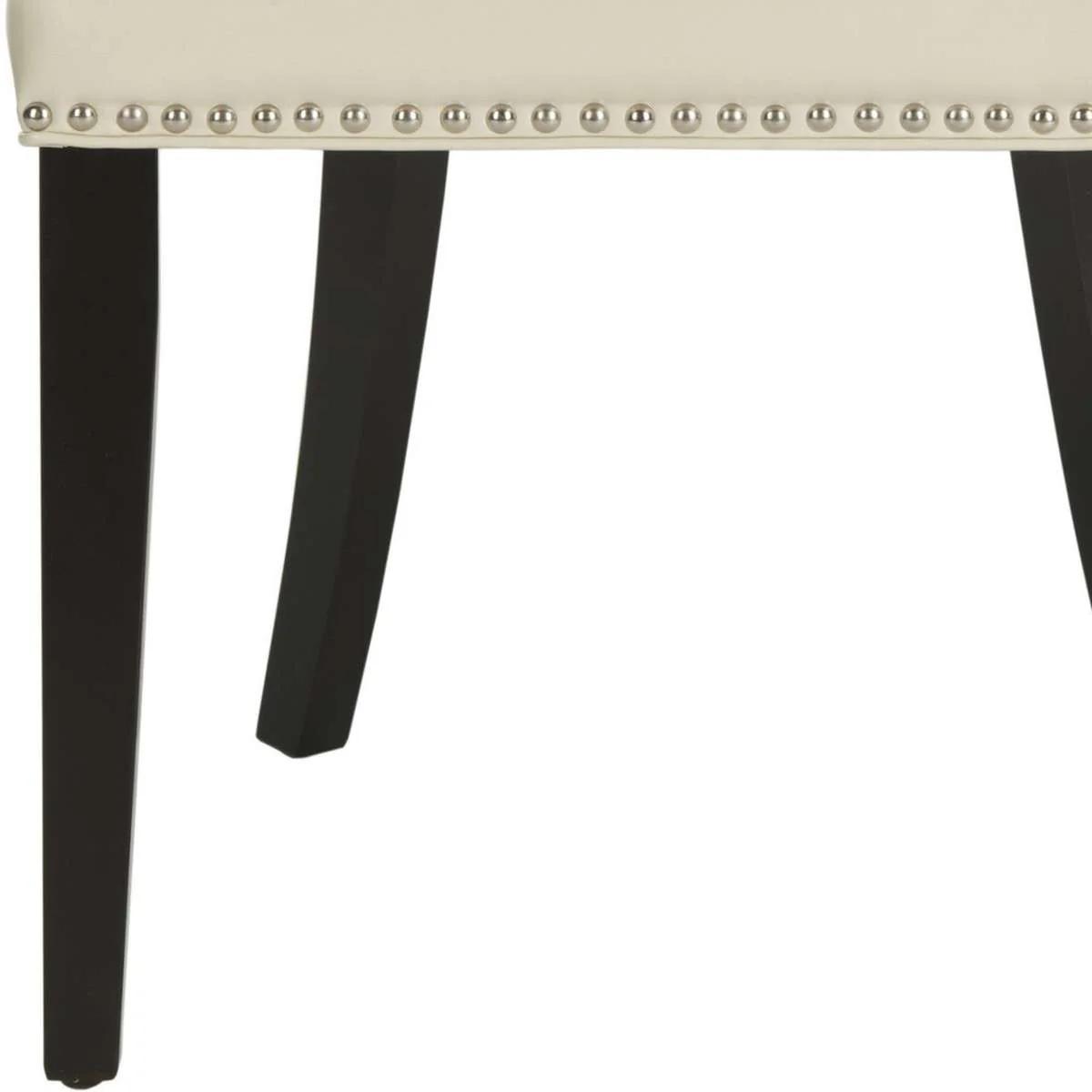 Safavieh Afton 20''H Side Chair (Set Of 2) - Nickel Nail Heads - Flat Cream - Image 3