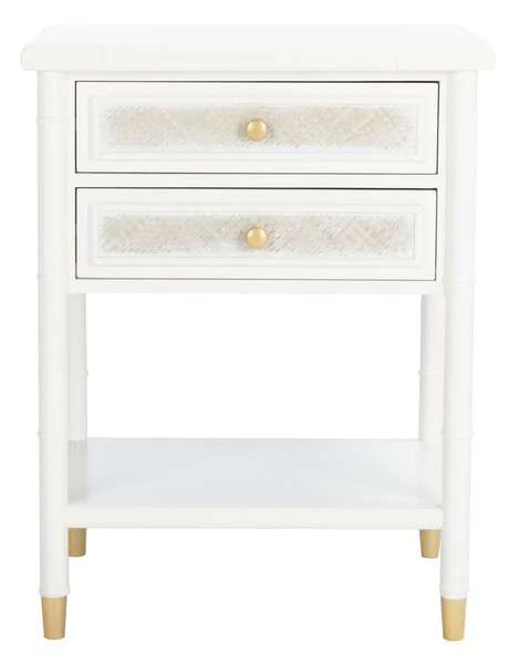 Safavieh Ahab 2 Drawer 1 Shelf Accent Table - White - Image 2