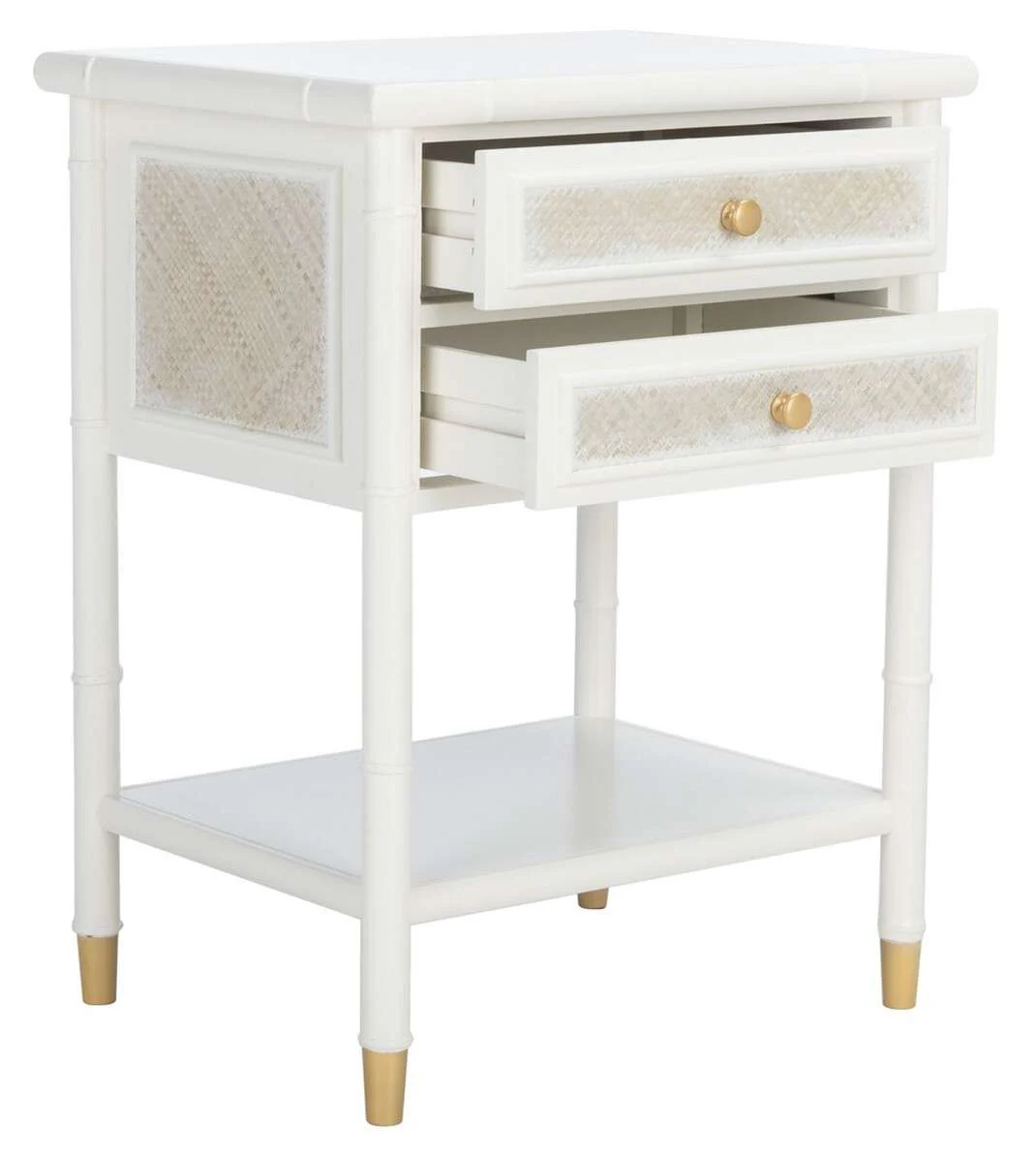 Safavieh Ahab 2 Drawer 1 Shelf Accent Table - White - Image 3