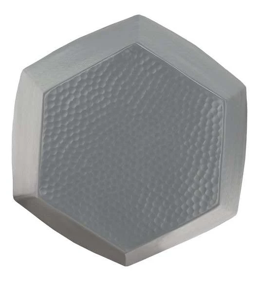 Safavieh Aidan Hammered Aluminum Stool - Dark Gray - Image 3