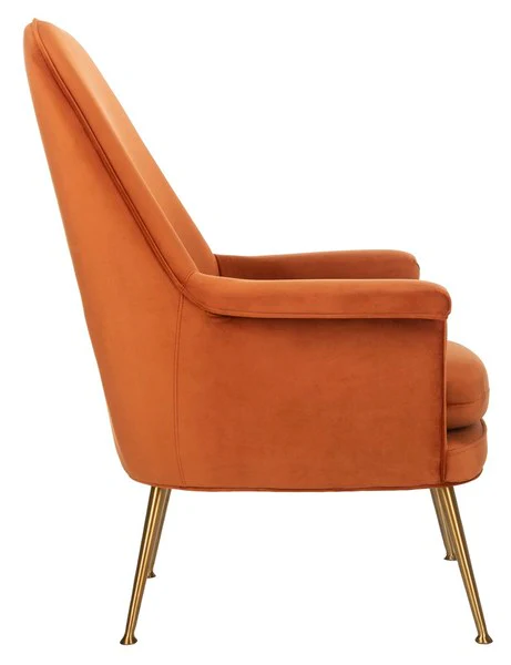 Safavieh Aimee Velvet Arm Chair - Sienna - Image 4