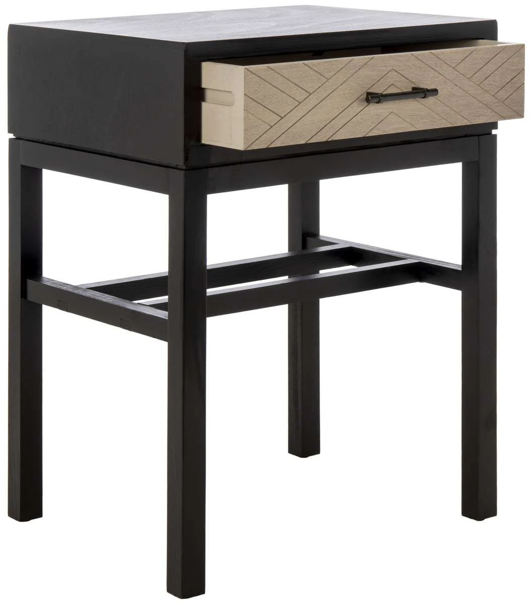 Safavieh Ajana 1 Drawer Accent Table - Black - Image 3
