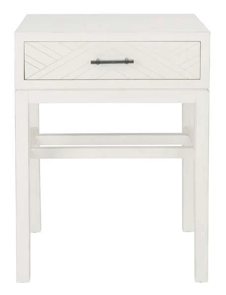 Safavieh Ajana 1 Drawer Accent Table - Distressed White - Image 2