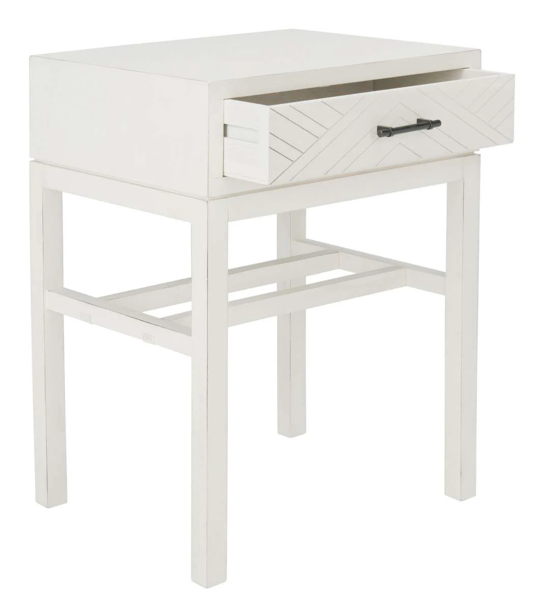 Safavieh Ajana 1 Drawer Accent Table - Distressed White - Image 3