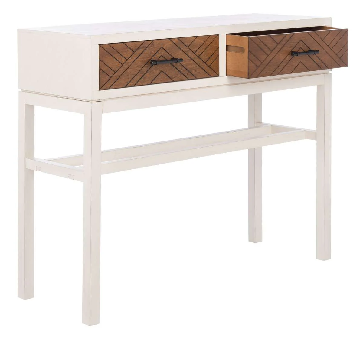 Safavieh Ajana 2 Drawer Console - Distressed White W - Image 2