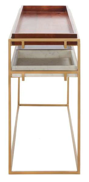 Safavieh Akari Marble Console Table - Brown - Image 2