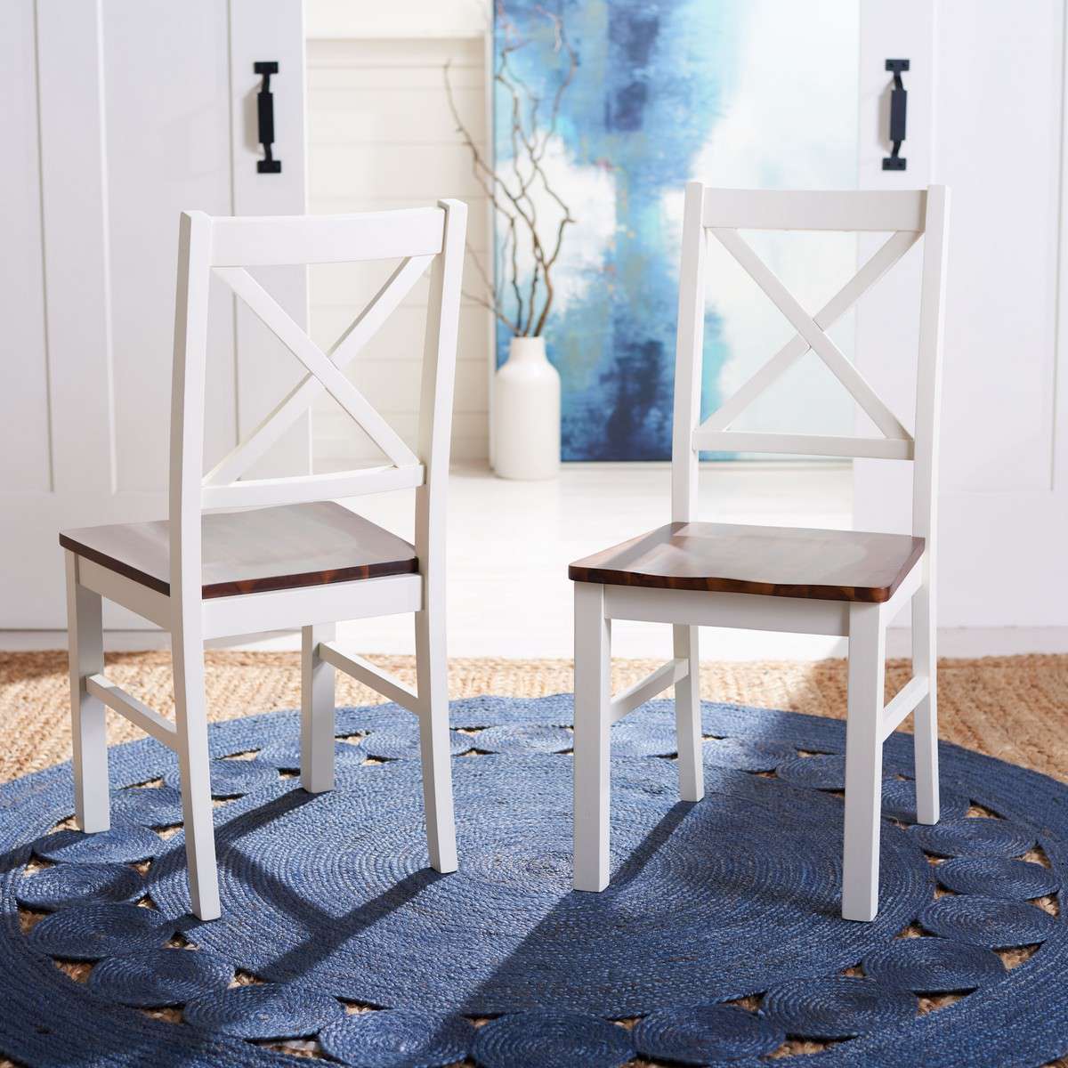 Safavieh Akash Dining Chair Set Of 2 - White - Image 3