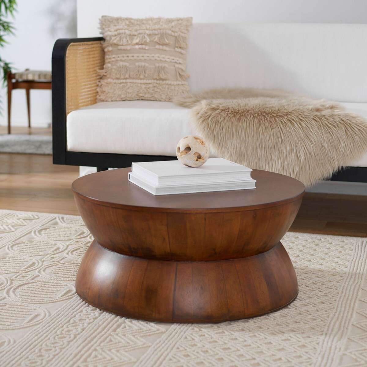 Safavieh Alecto Round Coffee Table - Brown - Image 4