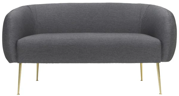 Safavieh Alena Upholstered Loveseat - Gray - Image 2
