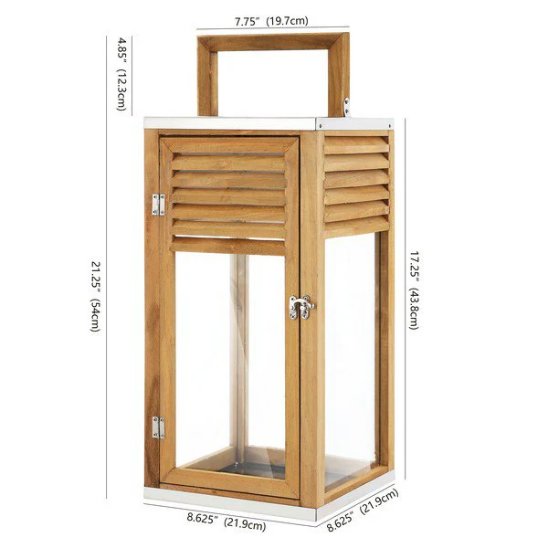 Safavieh Alenna Outdoor Lantern - Brown - Image 3