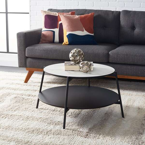 Safavieh Alexy Round Coffee Table - White - Image 4