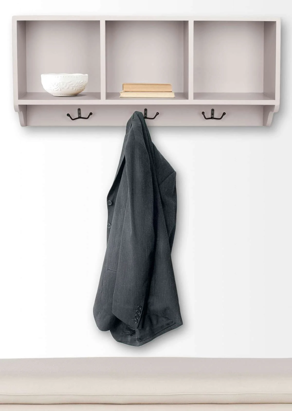Safavieh Alice Wall Shelf With Storage Compartments - Gray - Image 3