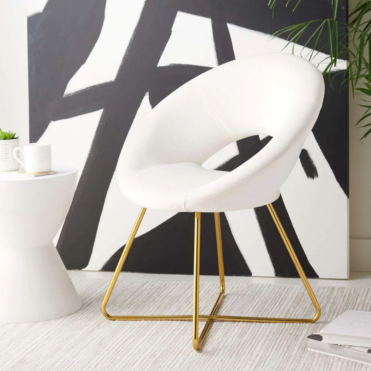 Safavieh Aliena Accent Chair - Ivory - Image 4