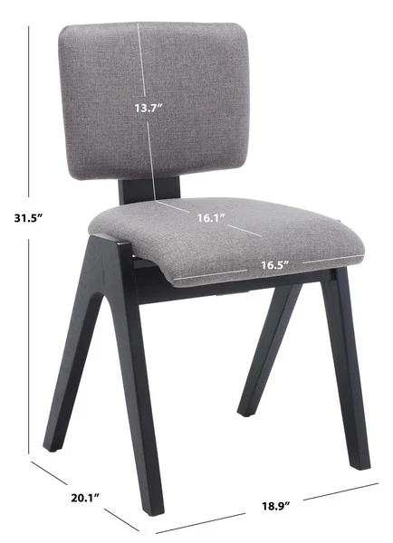 Safavieh Alisyn Wood Dining Chair Set Of 2 - Black - Image 3