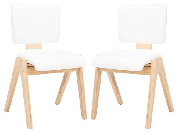 Safavieh Alisyn Wood Dining Chair Set Of 2 - Natural - Image 4