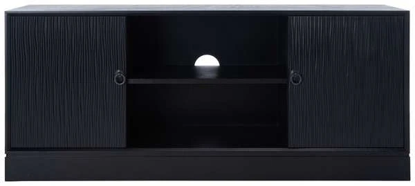 Safavieh Aliyah 2Dr 1 Shelf Media Stand - Black - Image 2