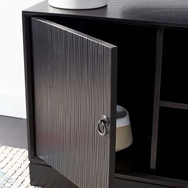 Safavieh Aliyah 2Dr 1 Shelf Media Stand - Black - Image 3
