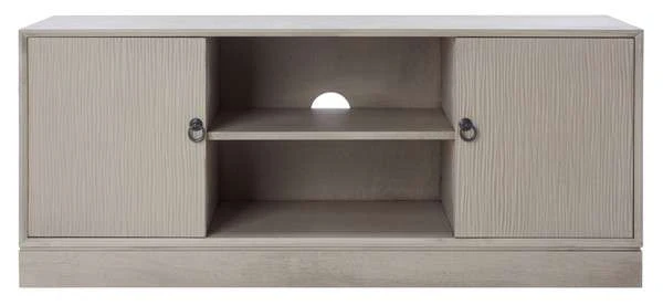 Safavieh Aliyah 2Dr 1 Shelf Media Stand - Greige - Image 2