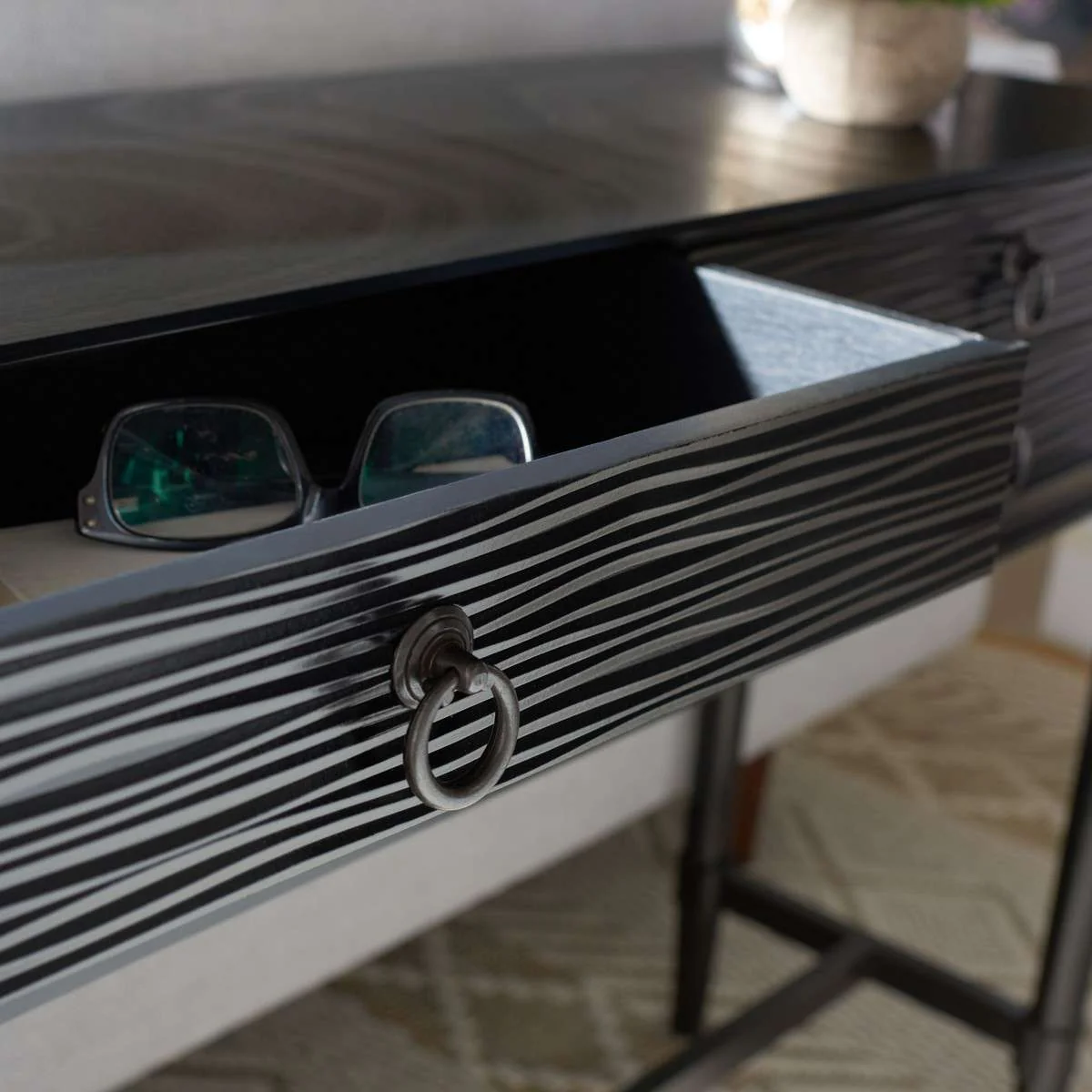Safavieh Aliyah 4Drw Console Table - Black - Image 3
