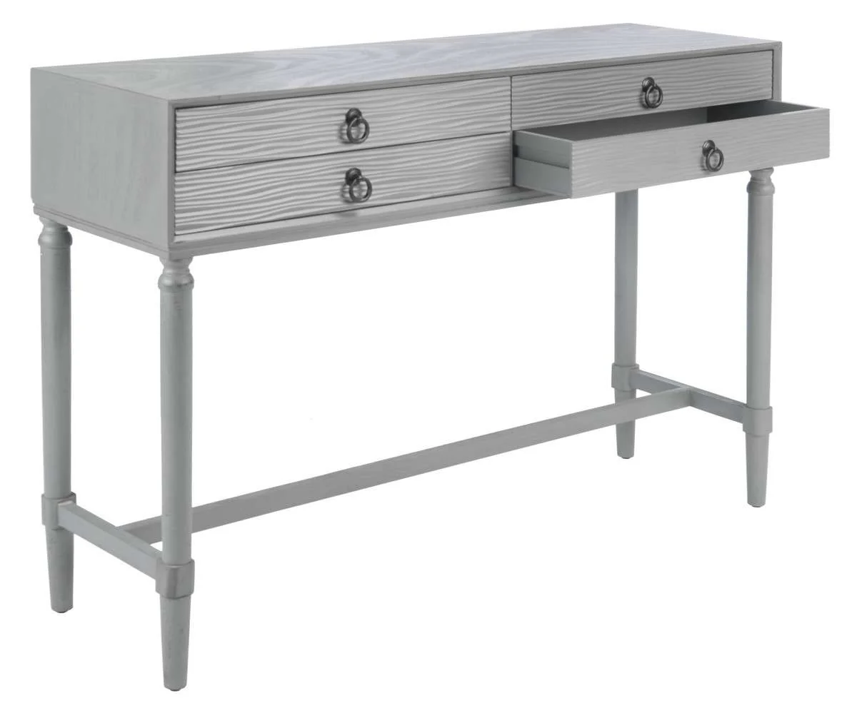 Safavieh Aliyah 4Drw Console Table - Distressed Gray - Image 3